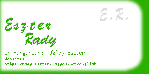 eszter rady business card